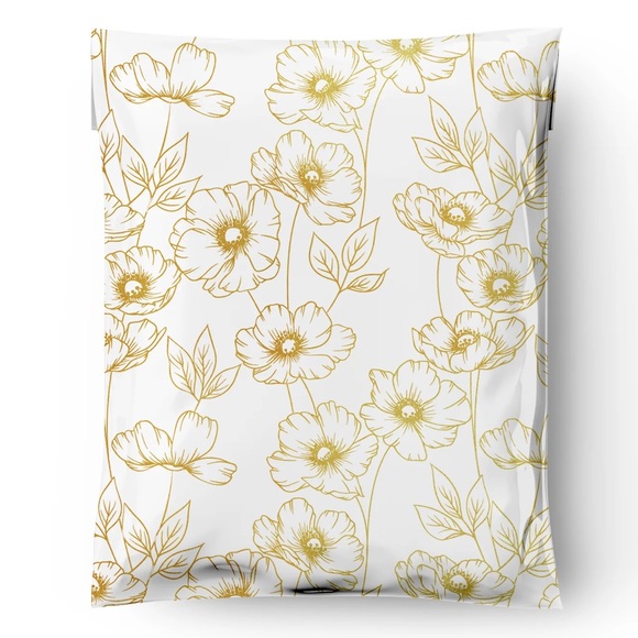 Other - Gold Peonies Poly Mailer’s 10x13 Pack of 25